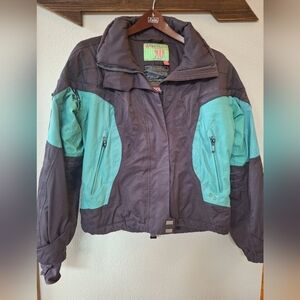 Cold As Ice Womens Recco Snow Jacket Gray/Aqua Ski Snowboarding Size S